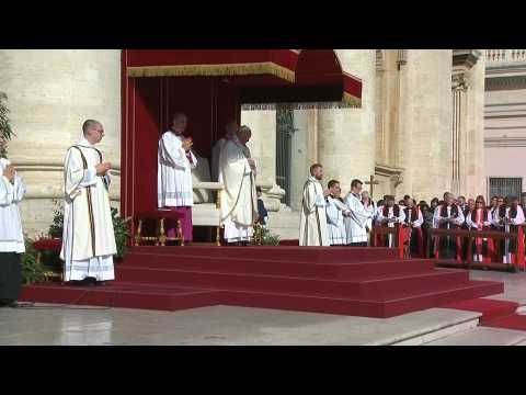 Pope Francis creates five new saints in canonisation ceremony