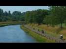 Bike riding along France's Saône River