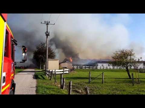 Haréville : incendie dans une exploitation agricole
