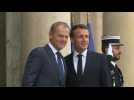 Macron meets EU Council President Donald Tusk ahead of key summit