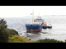Cargo ship runs aground in Corsica