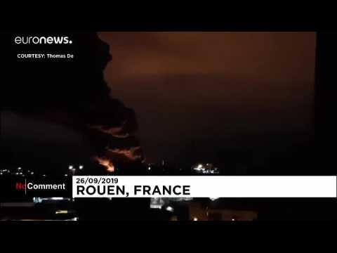 Large fire breaks out at chemical factory in French city of Rouen