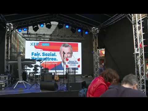 Austria's far-right OeVP party stage final political rally ahead of Sunday's polls