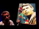 L'artiste Pink'Art RoZ raconte la réalisation de la fresque Jacques Brel à Vesoul