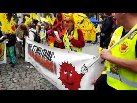Les manifestants avant le départ