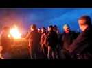 Void-Vacon (55) : opération feu des agriculteurs des JA et de la FDSEA Meuse