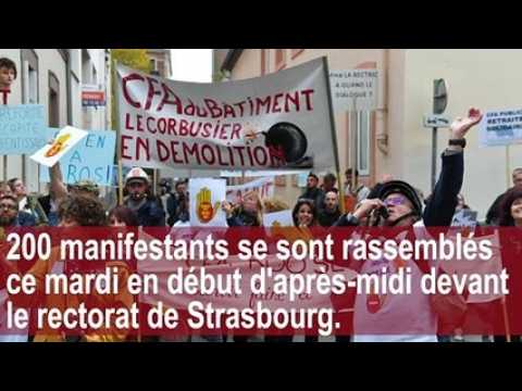 200 manifestants à Strasbourg pour défendre la spécificité des 15 CFA publics d'Alsace