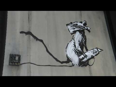 A copy of Banksy's stolen rat produced for Paris street art exhibition