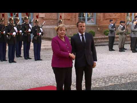 Macron, Merkel in Toulouse for Franco-German council
