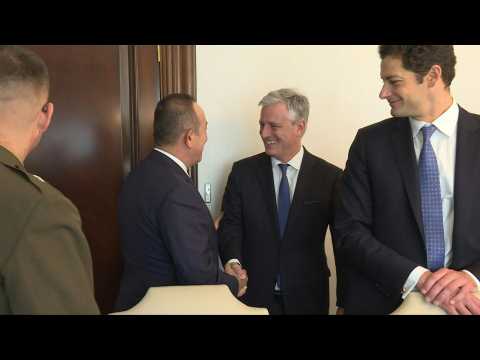 Turkish Foreign minister Mevlut Cavusoglu meets with US national security advisor Robert O’Brien in Ankara