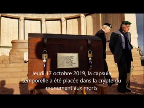 L'inhumation de la capsule temporelle en clôture des cérémonies du centenaire de l'armistice 1914-18
