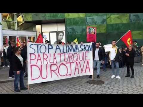 Mobilisation contre l'intervention turque en Syrie à Mulhouse