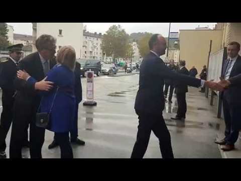 Arrivée d'Edouard Philippe à Lons-le-Saunier