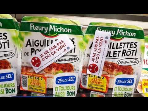 Opération de la FDSEA et des JA au Leclerc de Montbéliard