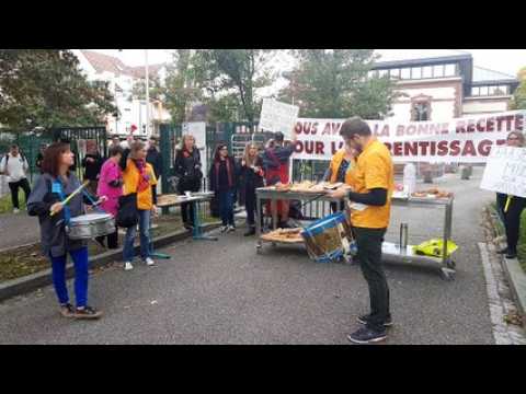 Mobilisation du personnel du CFA André-Siegfried contre la réforme de l'apprentissage