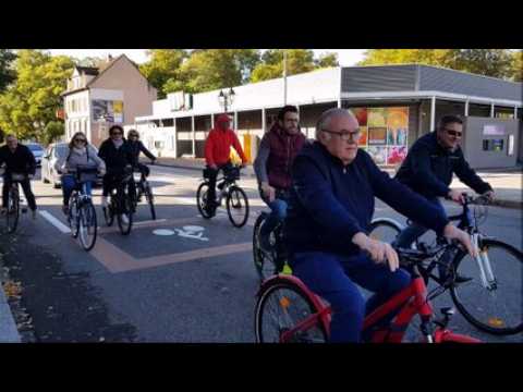 La Ville de Cernay a mis en place un cheminement cyclable au centre ville.