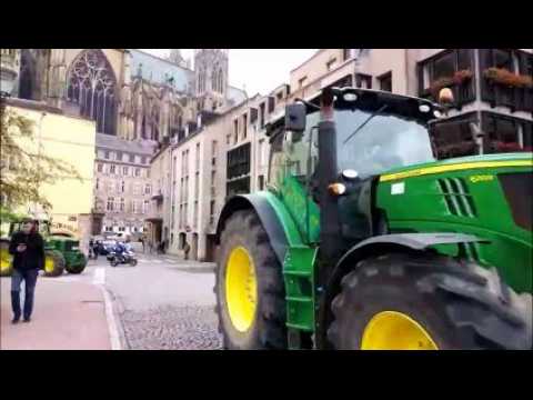 Les agriculteurs manifestent à Metz