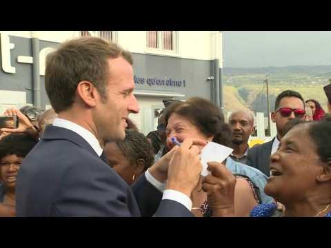 Emmanuel Macron meets locals in Reunion Island