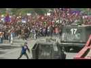 Brief clashes at massive Santiago protest - Label : AFPTV - First images - Category : News