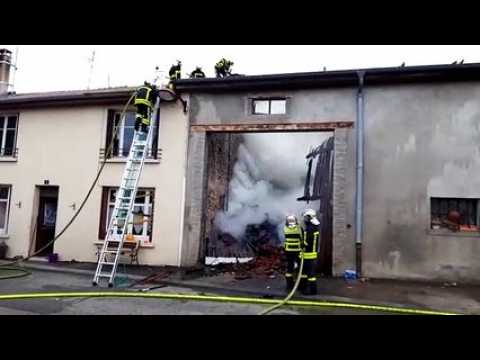 Gye : un hangar agricole prend feu rue de Saint Mansuy