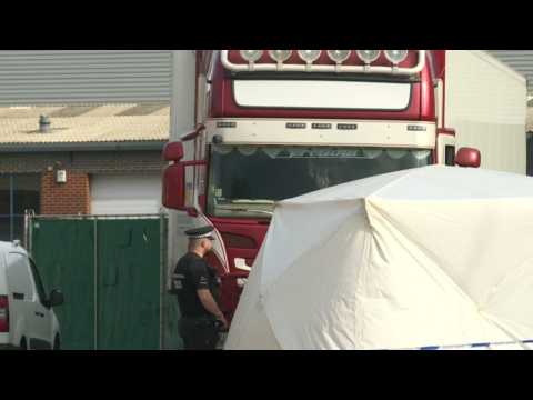 Images of lorry container where 39 bodies were found in Essex