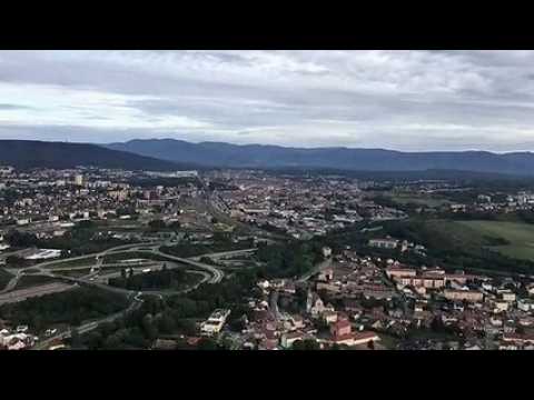 10e édition des Ballons de Belfort : survol de Danjoutin, avec Belfort et les Vosges en toile de fond