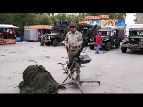 Libération  de la ville :  simulation de tir par association Indian head  Ardennes belges