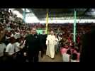 Pope Francis receives rapturous welcome at the Akamasoa charity