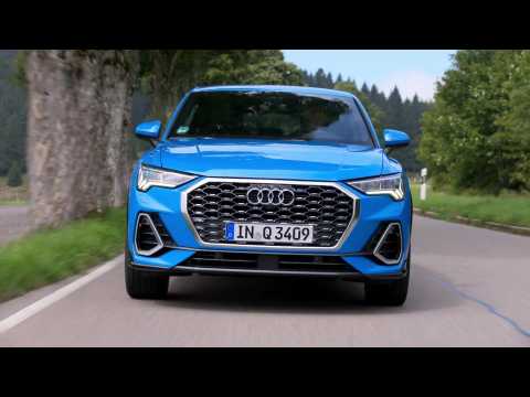 The new Audi Q3 Sportback in Turbo Blue Driving Video