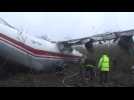 Five killed in Ukraine plane crash: firefighters and rescuers on the scene