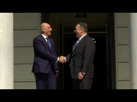 Greek Foreign Minister Nikos Dendias meets US Secretary of State Mike Pompeo in Athens