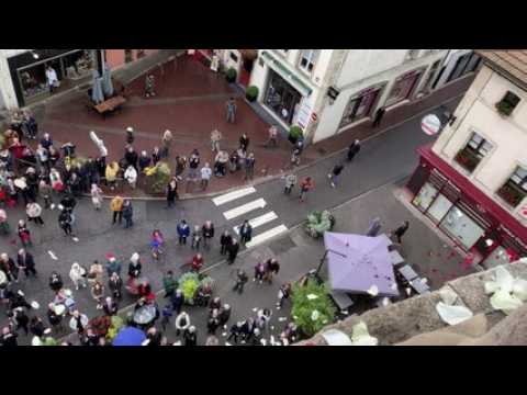 Sainte Fleur à Epinal à la sortie de la messe