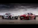 Jaguar F-Type Chequered flag and F-Type Rally car in Kenilworth