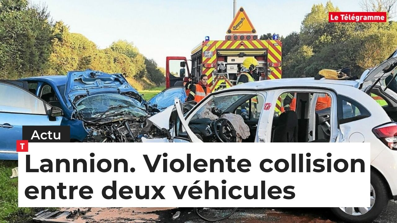 Lannion. Violente collision entre deux véhicules (Le Télégramme)