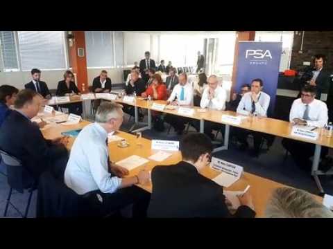 Table ronde avec Bruno Le Maire à PSA Trémery