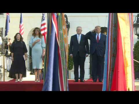 US President Trump greets Australian PM at the White House