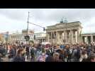 Fridays for Future and other organisations protest at Brandenburg Gate