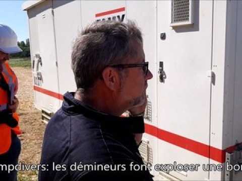 Champdivers: les démineurs font exploser une bombe