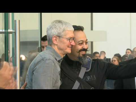 Tim Cook attends launch of Apple's iPhone 11 in New York