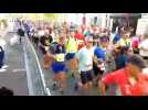 Depart du semi-marathon du lion / les coureurs au départ faubourg des ancêtres à belfort