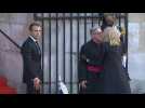 Chirac: Emmanuel and Brigitte Macron arrive at Saint-Sulpice church