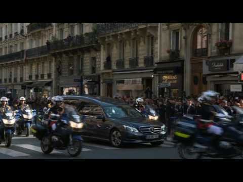 Chirac funeral cortege leaves Les Invalides