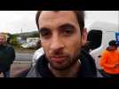 Au rond-point de Richardménil, Baptiste Lespagnol, président des Jeunes agriculteurs de Meurthe-et Moselle explique l'objet de la manifestation