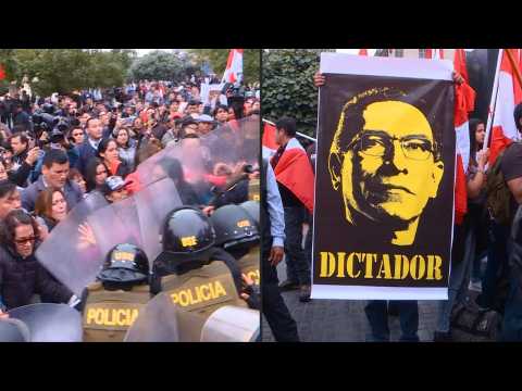 Protest in Lima against President Vizcarra