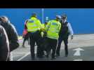 Arrests as Extinction Rebellion activists disrupt London airport