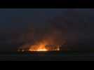Fires blaze and smoke billows as night falls on Turkey-Syria border - Label : AFPTV - First images - Category : News