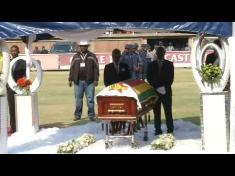 Mugabe's body arrives at Rufaro stadium for public ceremony