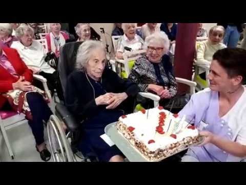 Jeannette Bonnot fête ses 112 ans à la résidence des Coquelicots à Seloncourt