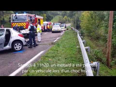 Choc frontal fatal pour un motard de 55 ans