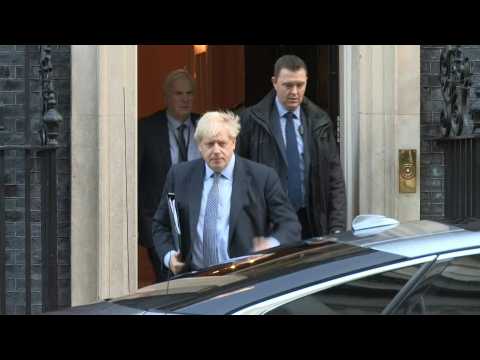 British Prime minister Boris Johnson leaves Downing Street